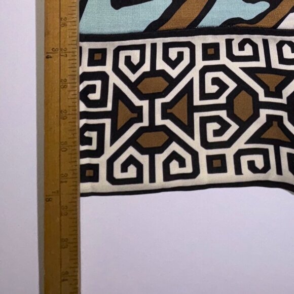 DVF Diane Von Furstenberg Societes One Shoulder 100% Silk Dress Aztec Stretch 2 - Picture 14 of 15